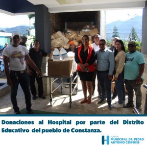 Read more about the article Donaciones al Hospital por parte del Distrito Educativo 06-02 del pueblo de Constanza