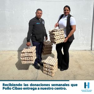 Read more about the article Pollo Cibao demuestra su compromiso con la comunidad al realizar donaciones semanales de 720 huevos al Hospital Dr. Pedro Ant. Céspedes